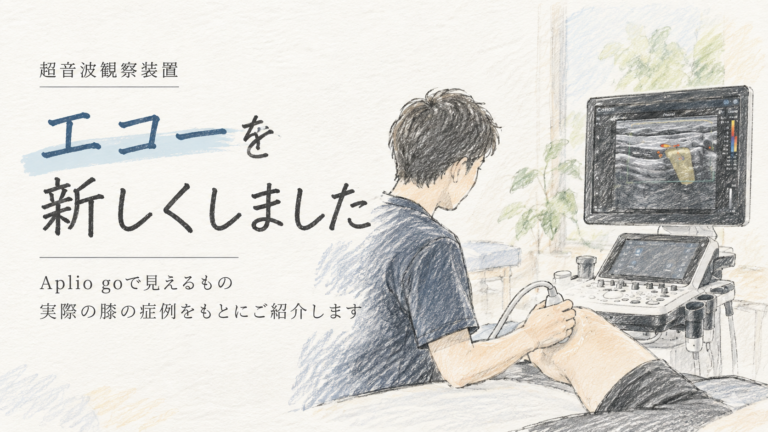 エコー（超音波観察装置）を新しくしました｜Aplio goを導入